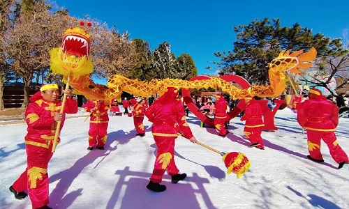 Yangge-Dance-Snow-Town