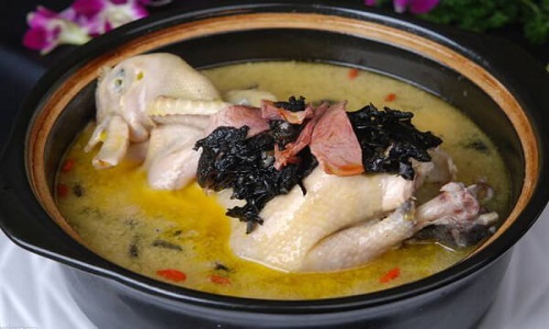 Stewed-Chicken-And-Duck-With-Umbilicaria-Esculenta